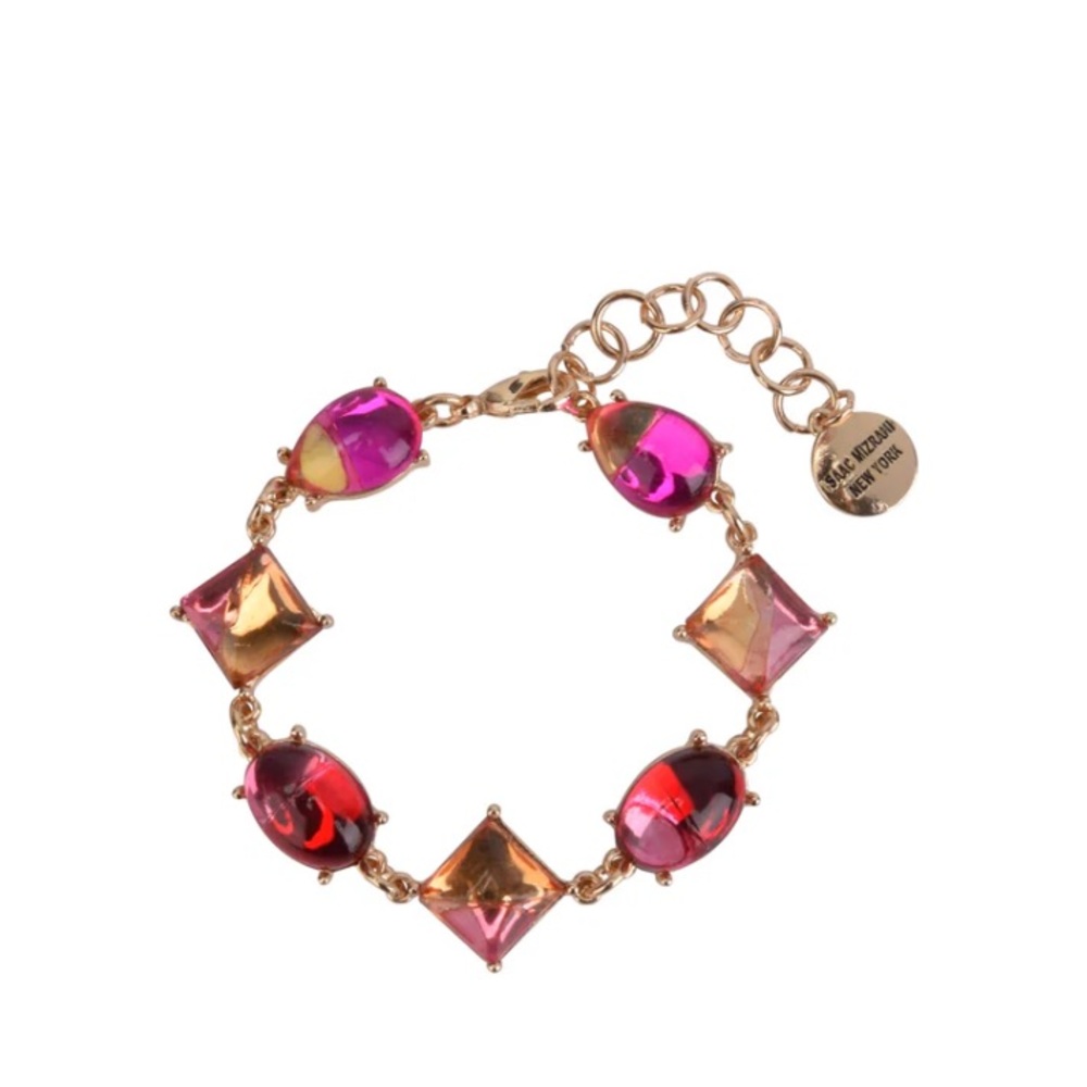 Isaac Mizrahi New York Pink Stone Bracelet